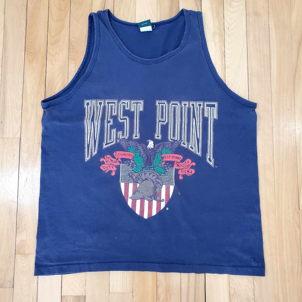 Vintage 90s MV Sport Army Military Graphic T-Shirt Size L Made In USA